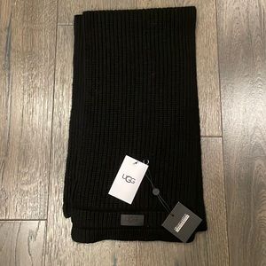UGG black cashmere blend scarf
